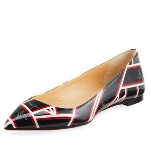 Christian Louboutin Black and Red Flats